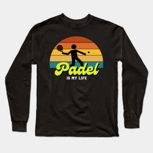 Padel Lover Retro Design Long Sleeve T-Shirt